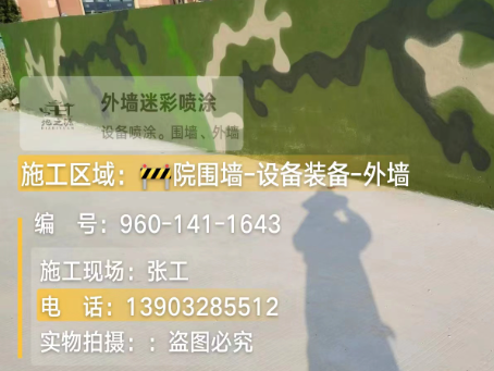 崇左 迷彩漆喷涂价格（按平方米计费）